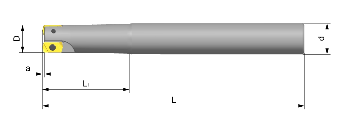 Корпус фрезы LNM03R-20-20-160-3Z