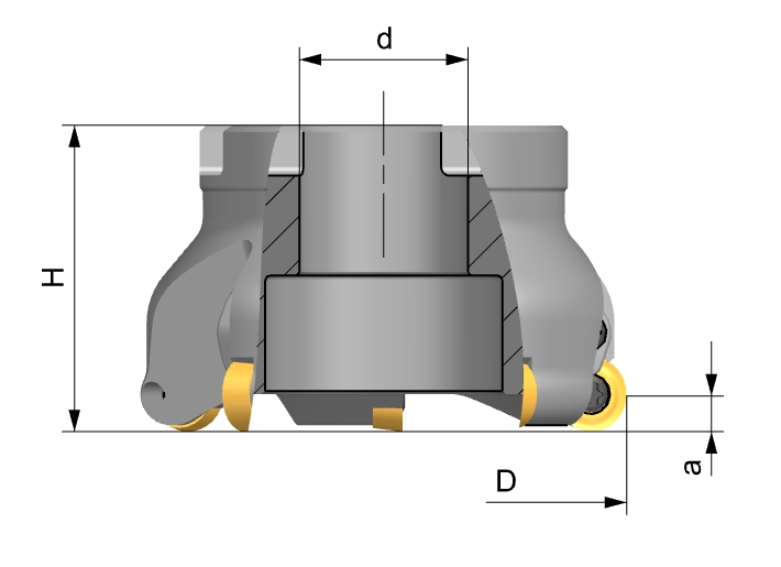 Корпус фрезы RCM16-8R-125-40-7Z